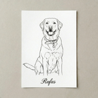 Personalisiertes Tierportrait - Skizze