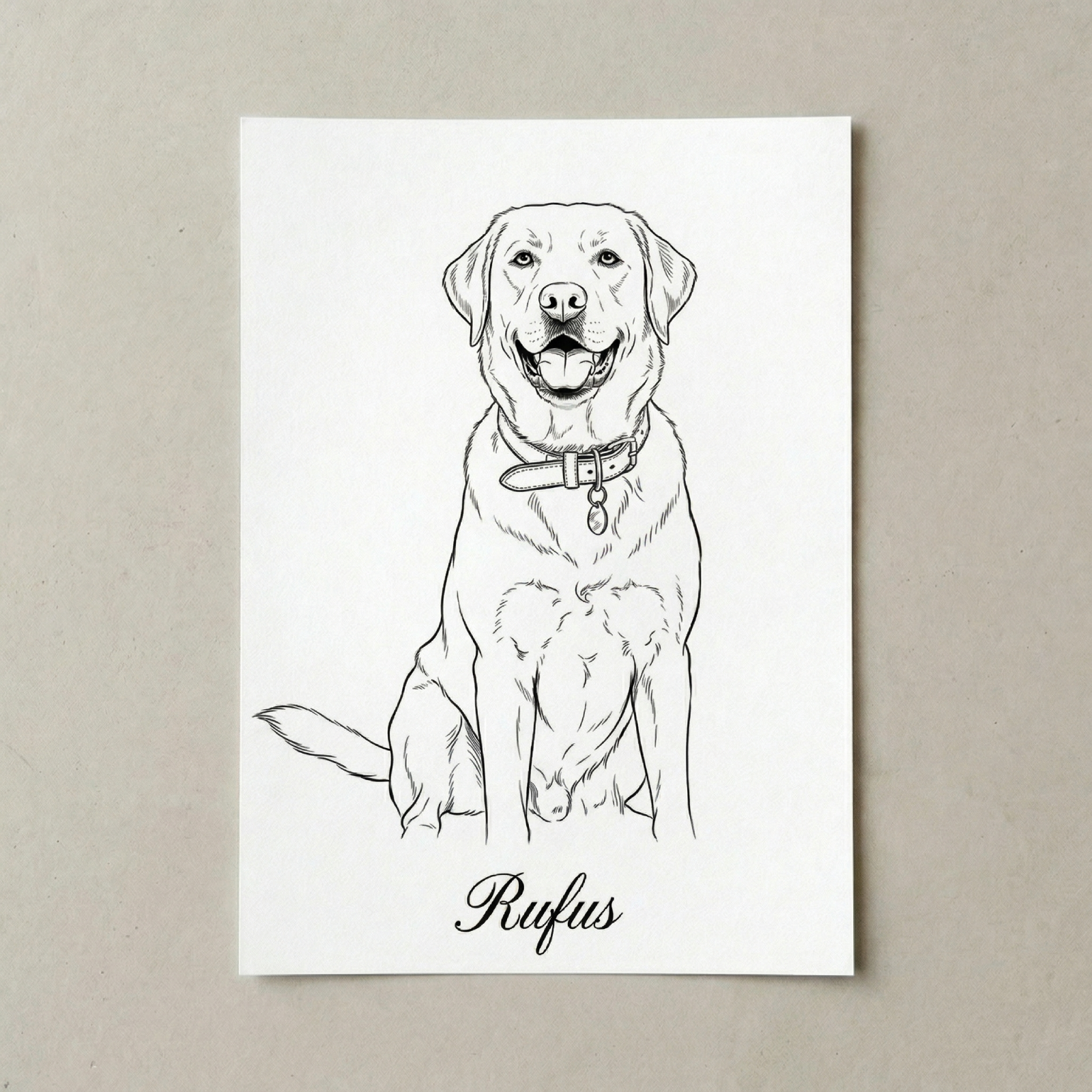 Personalisiertes Tierportrait - Skizze
