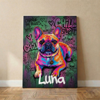 Personalisiertes Tierportrait - Graffiti