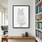 Personalisiertes Tierportrait - Skizze
