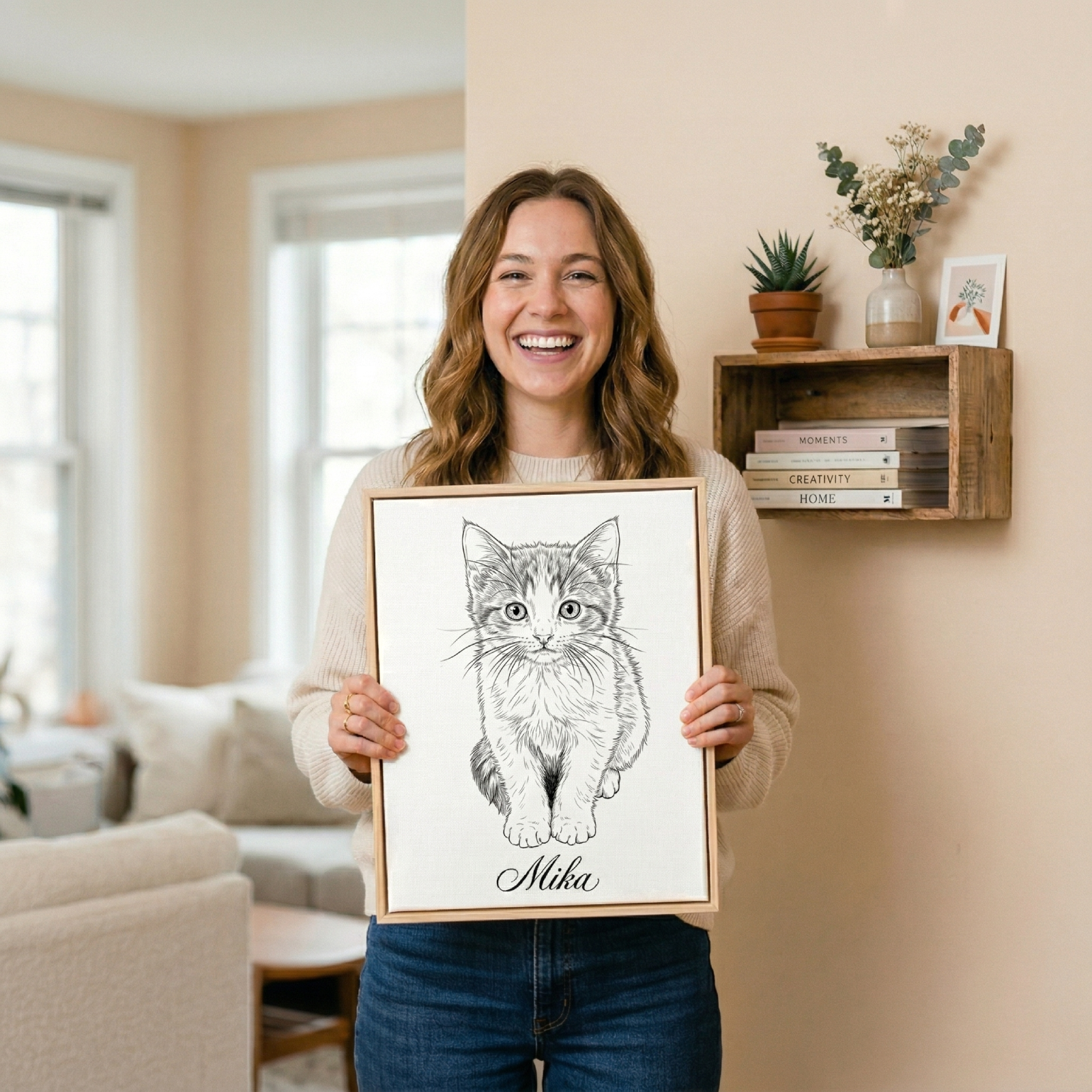 Personalisiertes Tierportrait - Skizze